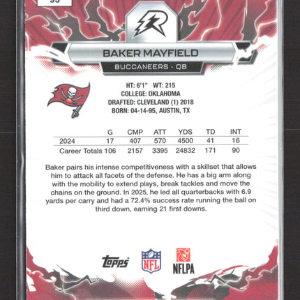 2026 Topps Resurgence Pink and Blue Shock Baker Mayfield #93