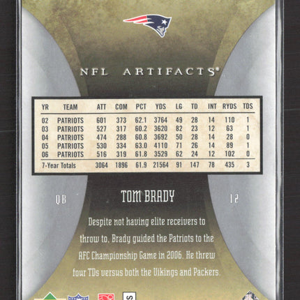 2007 Upper Deck Artifacts Tom Brady #60