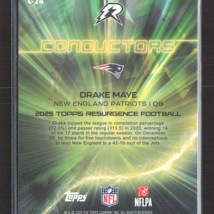 2026 Topps Resurgence Conductors Drake Maye #C-24 197/250