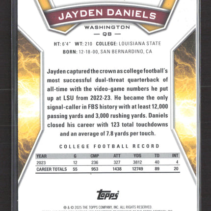 2025 Topps Resurgence Jayden Daniels #196 121/148 RC