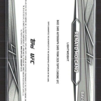 2026 Topps Chrome UFC Renato Moicano #BAV-RM Auto