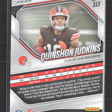 2025 Panini Prizm Red White Blue Quinshon Judkins #313 RC
