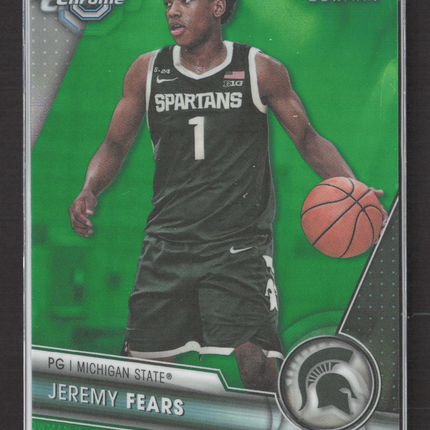 2024 Bowman Chrome University Jeremy Fears #56 Green 42/99