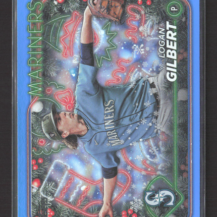 2024 Topps Holiday Logan Gilbert #H156 Blue Border