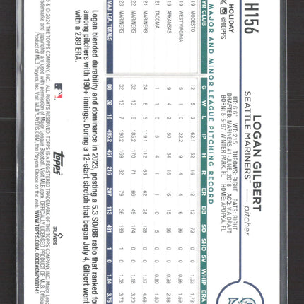 2024 Topps Holiday Logan Gilbert #H156 Blue Border