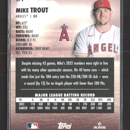2023 Topps Stadium Club Mike Trout #179 Sepia