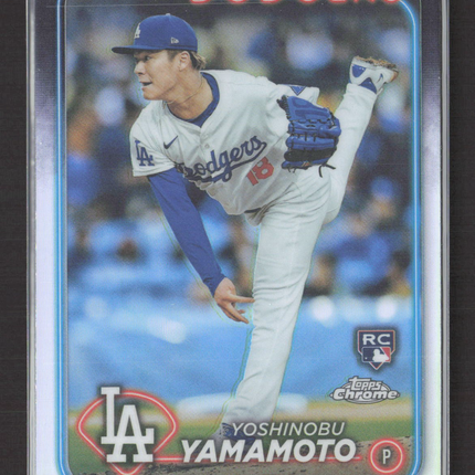 2024 Topps Chrome Yoshinobu Yamamoto #18 Refractor RC