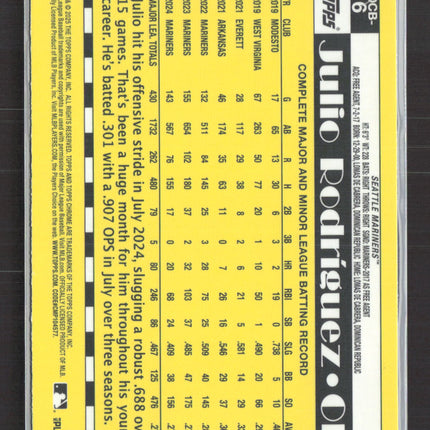 2025 Topps Chrome 1990 Topps Baseball Julio Rodríguez #90CB-6