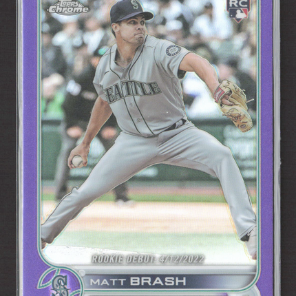 2022 Topps Chrome Update Matt Brash #USC187 Purple RC
