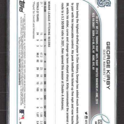 2022 Topps Chrome Update George Kirby #USC138 RC