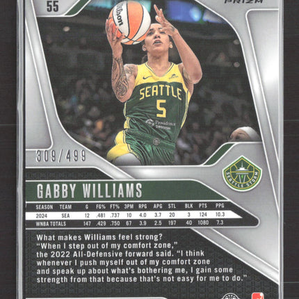2024 Panini WNBA Prizm Gabby Williams #55 309/499