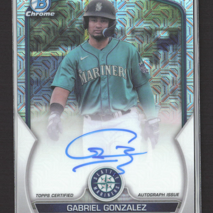 2023 Bowman Chrome Mega Box Gabriel Gonzalez #BCMA-GG Mojo Refractor Auto