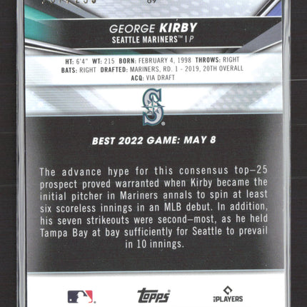 2022 Bowman's Best George Kirby #69 Mini-Diamond Refractor 197/299 RC