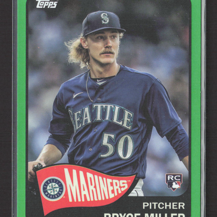 2023 Topps Heritage Bryce Miller #143 Green Border RC /99