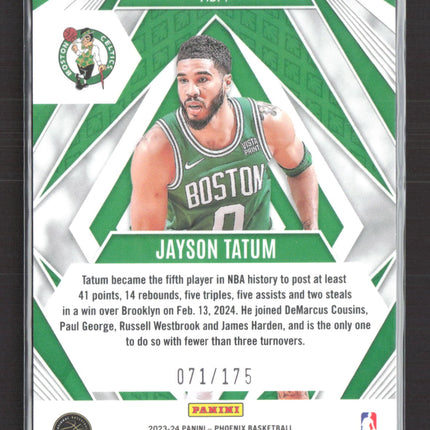 2024 Panini Phoenix Basketball Paragon Jayson Tatum #7 Green 071/175