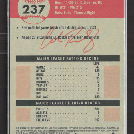 2022 Topps Chrome Cal Raleigh #237 RC