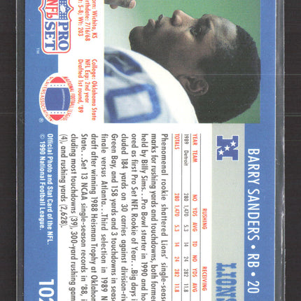 1990 Pro Set Barry Sanders #102