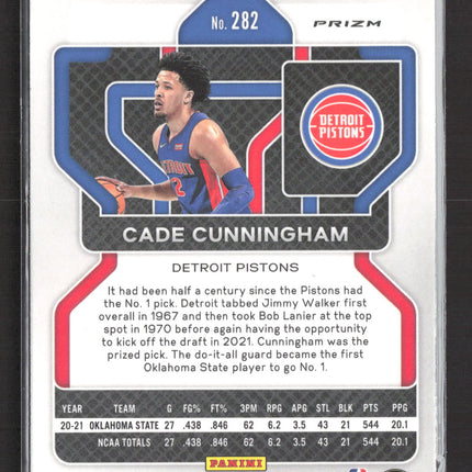 2021 Panini Prizm Cade Cunningham #282 Green RC