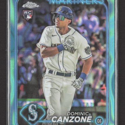 2024 Topps Chrome Dominic Canzone #133 Aqua Wave RC /199