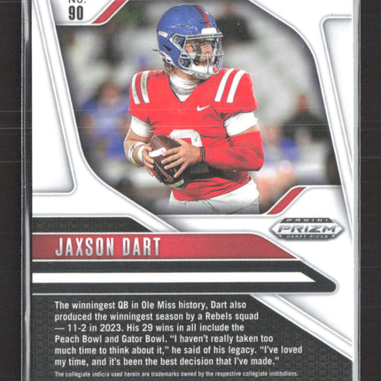 2025 Panini Prizm Draft Picks Jaxson Dart #90 RC