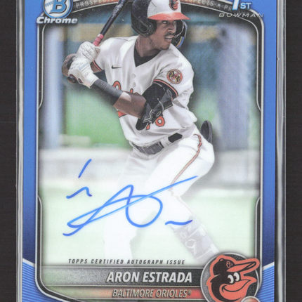 2025 Bowman Chrome Aron Estrada #CPA-AES Blue 085/150 Auto