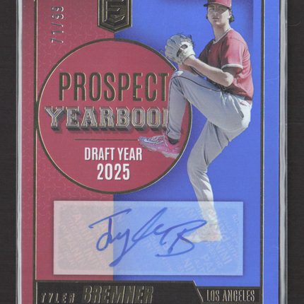 2026 Panini Donruss Elite Tyler Bremner #PYS-TB 71/99 Auto