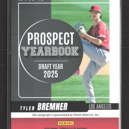 2026 Panini Donruss Elite Tyler Bremner #PYS-TB 71/99 Auto