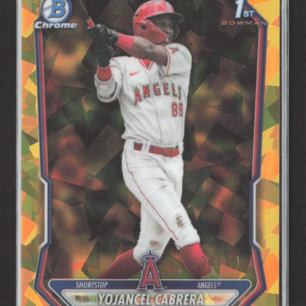 2026 Bowman Chrome Yojancel Cabrera #BCP-3 Yellow Mojo Refractor 21/50