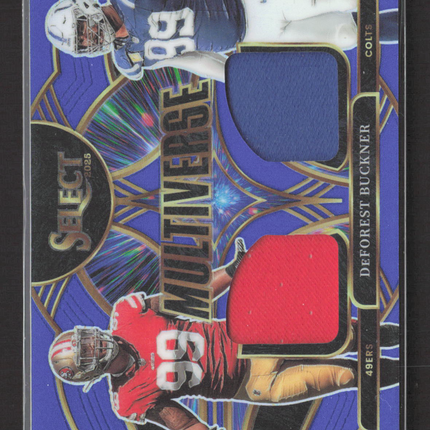 2026 Panini Select Multiverse DeForest Buckner #MVJ-DBR Purple Dual Memorabilia