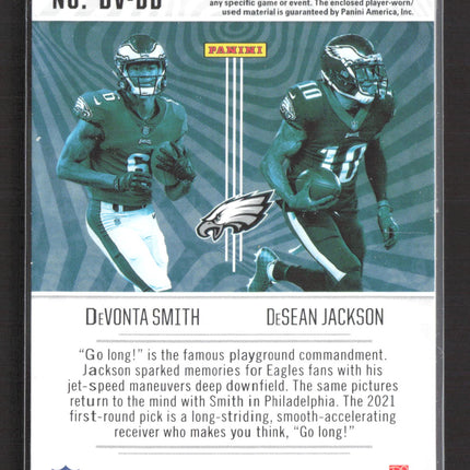 2021 Illusions Déjà Vu DeVonta Smith DeSean Jackson #DV-DD Dual Patch