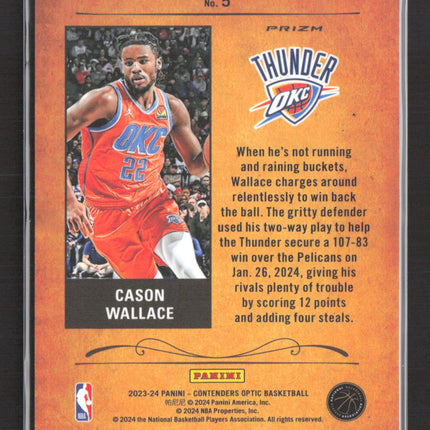 2024 Panini Contenders Optic Rookie Roundup Cason Wallace #5 RC