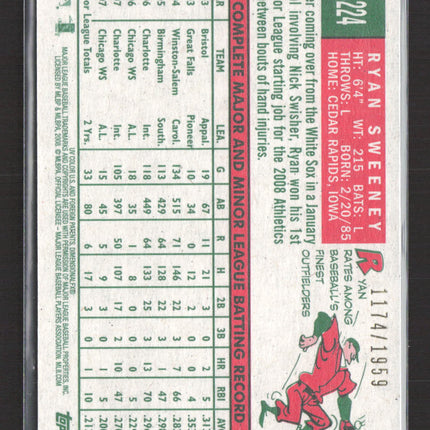 2008 Topps Heritage Chrome Ryan Sweeney #C224 1174/1959