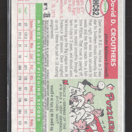 2004 Topps Heritage Dave Crouthers #THC82 /1955