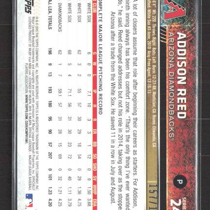 2015 Topps Series One Addison Reed #248 Pink Border 157/179