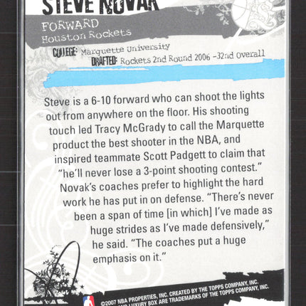 2007 Topps Luxury Box Steve Novak #88 297/329