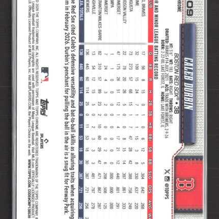 2026 Topps Chrome Caleb Durbin #209 Frozen Fractor -4/0