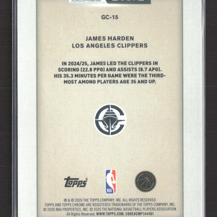 2026 Topps Chrome Glass Canvas James Harden #GC-15