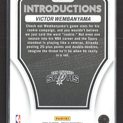 2024 Panini Mosaic Basketball Victor Wembanyama #8 RC