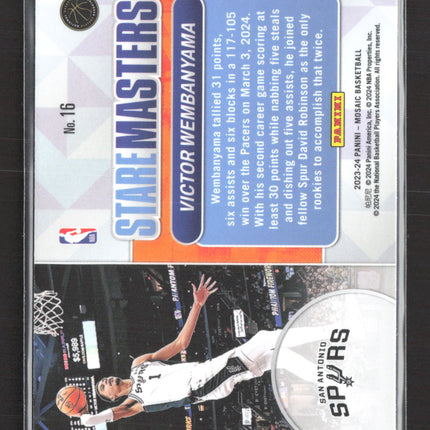 2024 Panini Mosaic Stare Masters Victor Wembanyama #16 RC