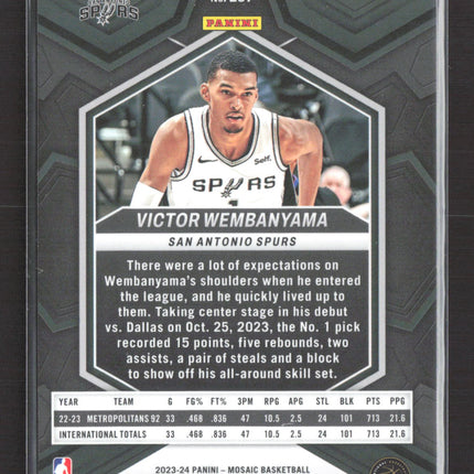 2024 Panini Mosaic Victor Wembanyama #257 RC