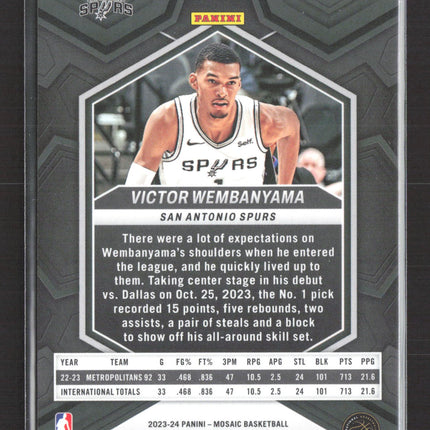 2024 Panini Mosaic Basketball Victor Wembanyama #257 RC