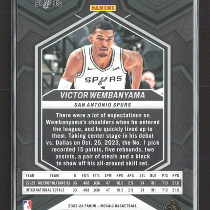 2024 Panini Mosaic Victor Wembanyama #257 Genesis RC