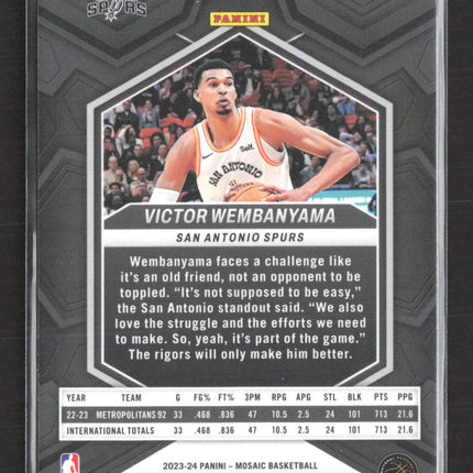 2023 Panini Mosaic Victor Wembanyama #282 City Edition RC