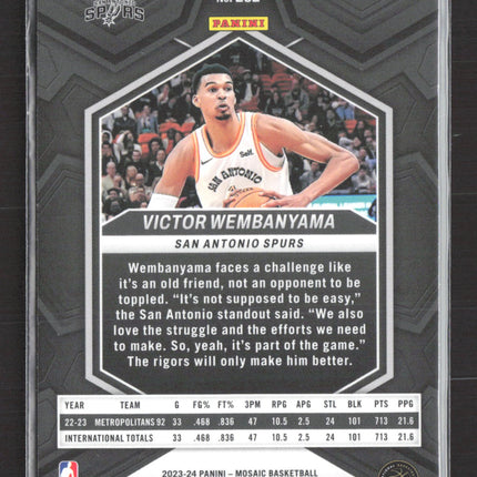 2024 Panini Mosaic Basketball Victor Wembanyama #282 City Edition RC