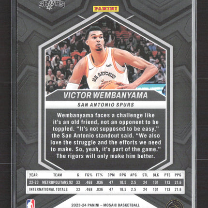 2024 Panini Mosaic Victor Wembanyama #282 City Edition RC