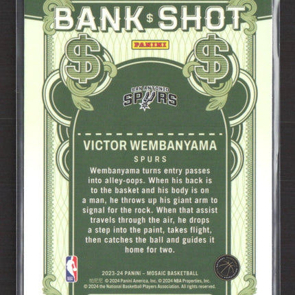 2024 Panini Mosaic Bank Shot Victor Wembanyama #17 RC