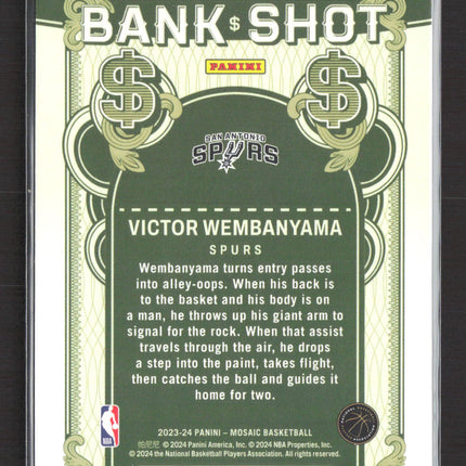 2024 Panini Mosaic Basketball Bank Shot Victor Wembanyama #17 RC