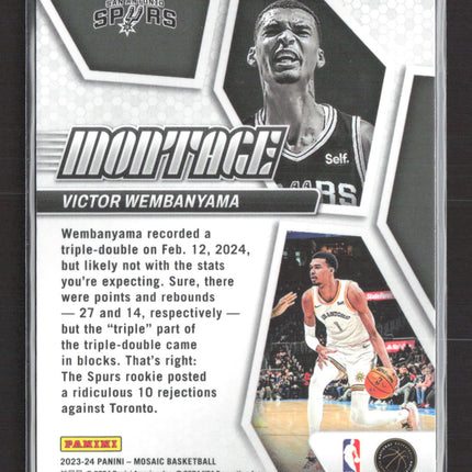 2024 Panini Mosaic Montage Victor Wembanyama #7 RC