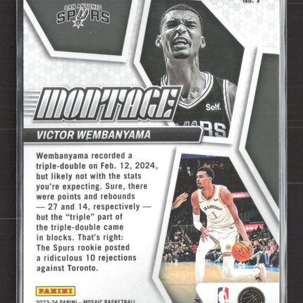 2024 Panini Mosaic Basketball Montage Victor Wembanyama #7 RC