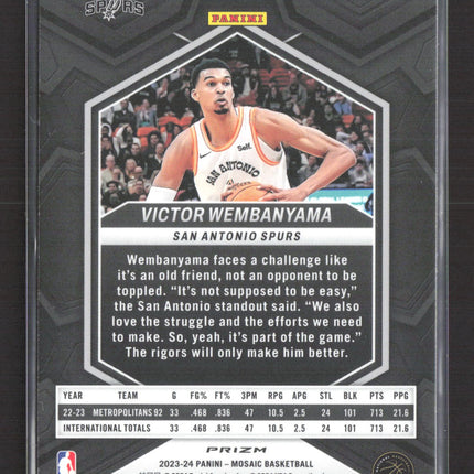 2024 Panini Mosaic Victor Wembanyama #282 Red RC